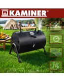 Градинско барбекю скара Kaminer с капак, термометър, 2 решетки, 2 тави